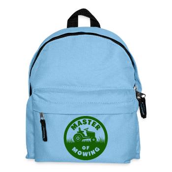 Master of Mowing Lawn Mower Tractor - Kids' Backpack - light blue - Front