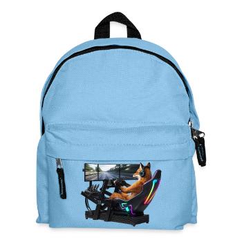 Fuchs Sim-Racing - Kinder Rucksack - Hellblau - Vorne