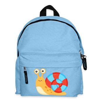 Funny Baby Snail - Kids' Backpack - light blue - Front