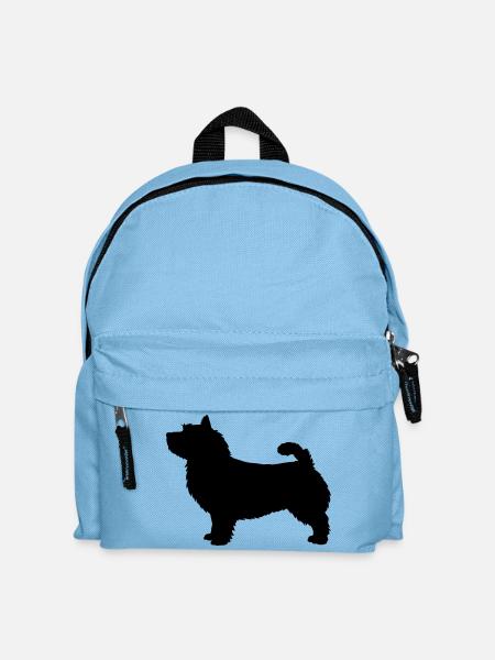 Norwich Terrier silhouette - Kids' Backpack - light blue