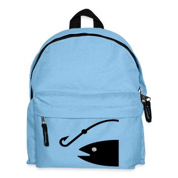 Angeln - Kinder Rucksack - Hellblau - Vorne