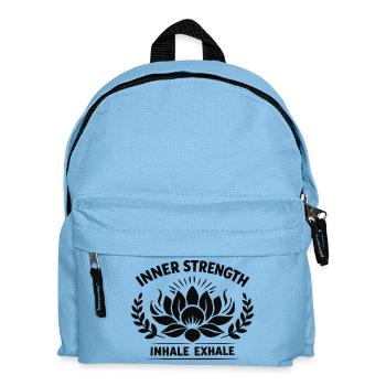 Inner Strength Inhale Exhale Lotus Kraft - Kinder Rucksack - Hellblau - Vorne