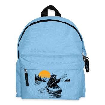 Kajak Bär - Kinder Rucksack - Hellblau - Vorne