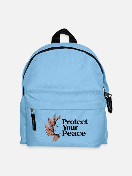 Protect Your Peace Achtsamkeit und Ruhe - Kinder Rucksack - Hellblau