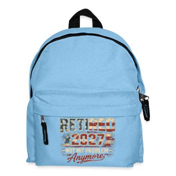 Ruhestand 2027 – nicht mehr mein Problem. Ruhestan - Kinder Rucksack - Hellblau - Vorne