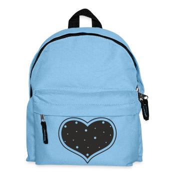 Herz gepunktet – Minimalistisches Herz Design - Kinder Rucksack - Hellblau - Vorne