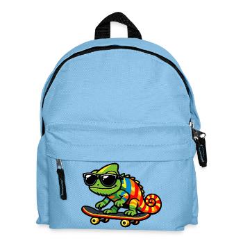 Rainbow Chameleon Skateboard - Sac à dos Enfant - bleu clair - Devant