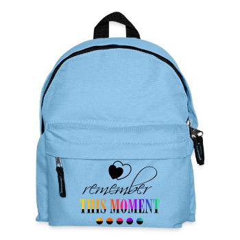 Remember_this_moment - Kids' Backpack - light blue - Front
