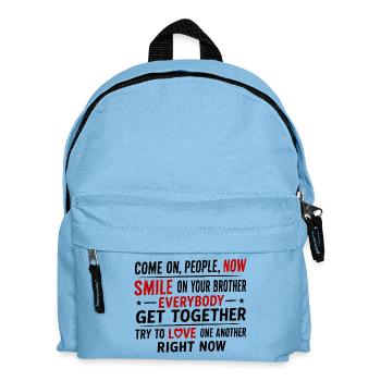 Grunge-Texte - Kinder Rucksack - Hellblau - Vorne