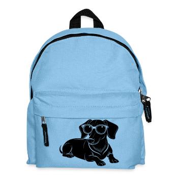 Dachshund Weiner Hunde-Lege-Sonnenbrille - Kinder Rucksack - Hellblau - Vorne
