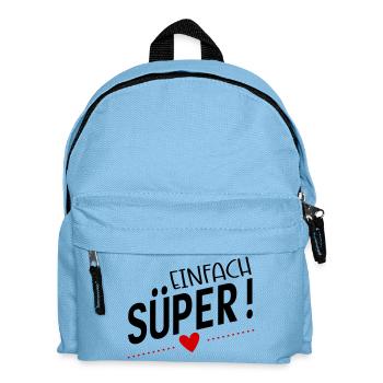 Süper - Kinder Rucksack - Hellblau - Vorne