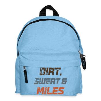 Dirt Sweat & Miles - Kinder Rucksack - Hellblau - Vorne