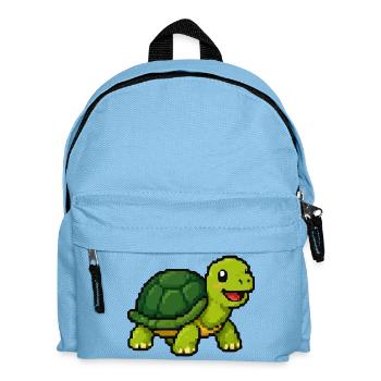 Pixel Turtle Adventure - Kids' Backpack - light blue - Front