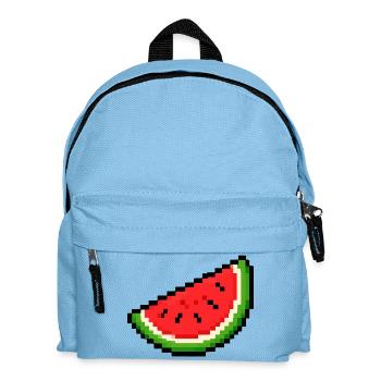 Pixel-Wassermelone Slice - Kinder Rucksack - Hellblau - Vorne