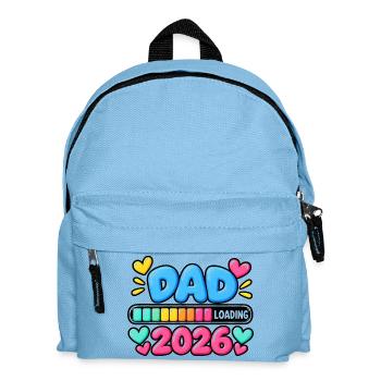 Papa lädt 2026 – Neue Vater-Ankündigung - Kinder Rucksack - Hellblau - Vorne