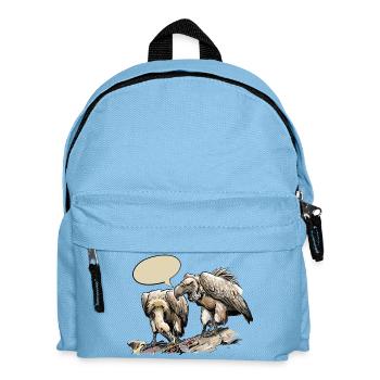 Zwei Geier auf Steinigem Grund - Kinder Rucksack - Hellblau - Vorne