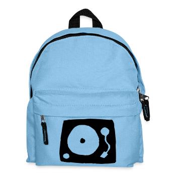 Plattenspieler - Kinder Rucksack - Hellblau - Vorne