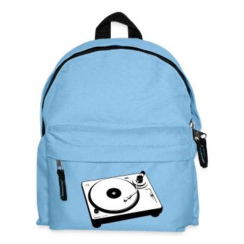 Vinyl Plattenspieler / Turntable - Kinder Rucksack - Hellblau - Vorne