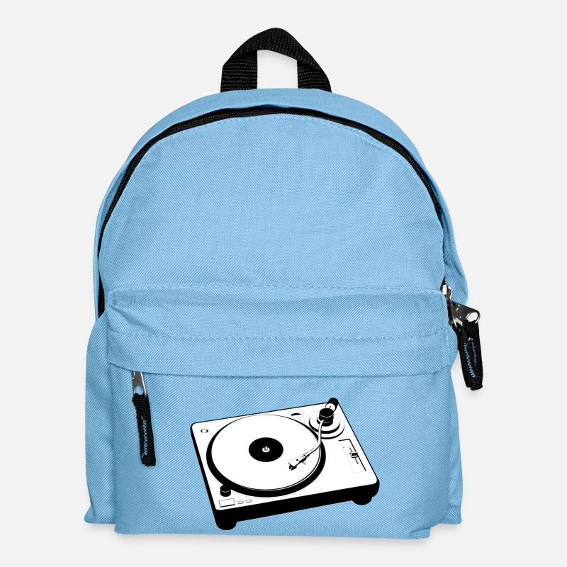 Vinyl Plattenspieler / Turntable - Kinder Rucksack - Hellblau