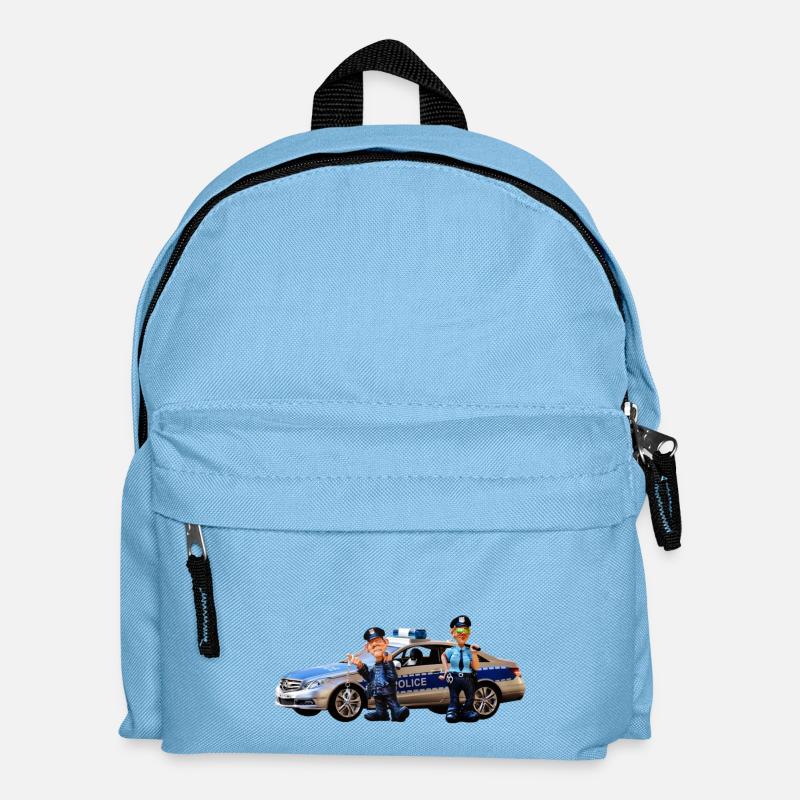 Police Car - Kids' Backpack - light blue