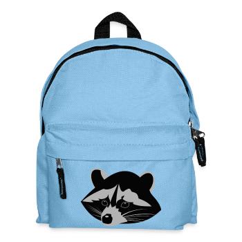 Waschbär ,Racoon - Kinder Rucksack - Hellblau - Vorne
