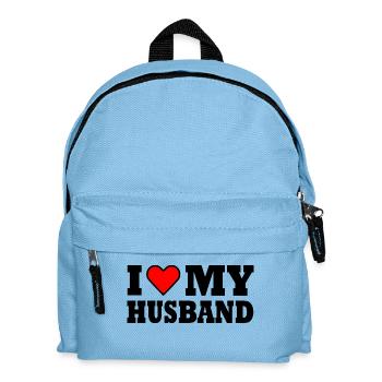 I love my husband - Kinder Rucksack - Hellblau - Vorne