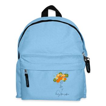 Lady Pumpkin Lineart Design orange - Kinder Rucksack - Hellblau - Vorne