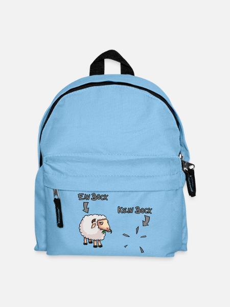 Bock - Kein Bock - Kinder Rucksack - Hellblau