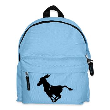 Süßer Esel im Galopp Grautier  - Kinder Rucksack - Hellblau - Vorne