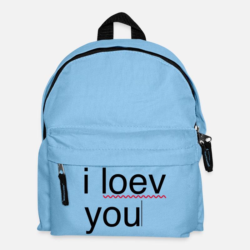 ich liebe dich Fehler - Kinder Rucksack - Hellblau