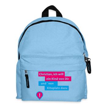 Christian blue pink - Kids' Backpack - light blue - Front