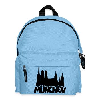 München Skyline - Kinder Rucksack - Hellblau - Vorne