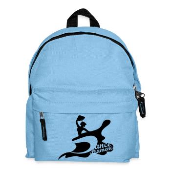 A flamenco dancer with fan - Kids' Backpack - light blue - Front