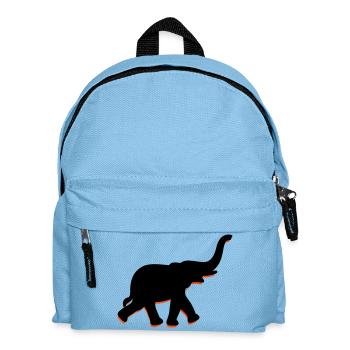Un gros éléphant avec le tronc - Sac à dos Enfant - bleu clair - Devant