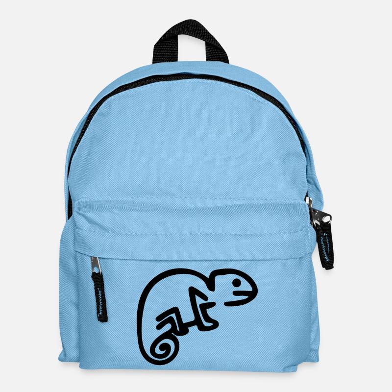 Chamäleon - Kinder Rucksack - Hellblau