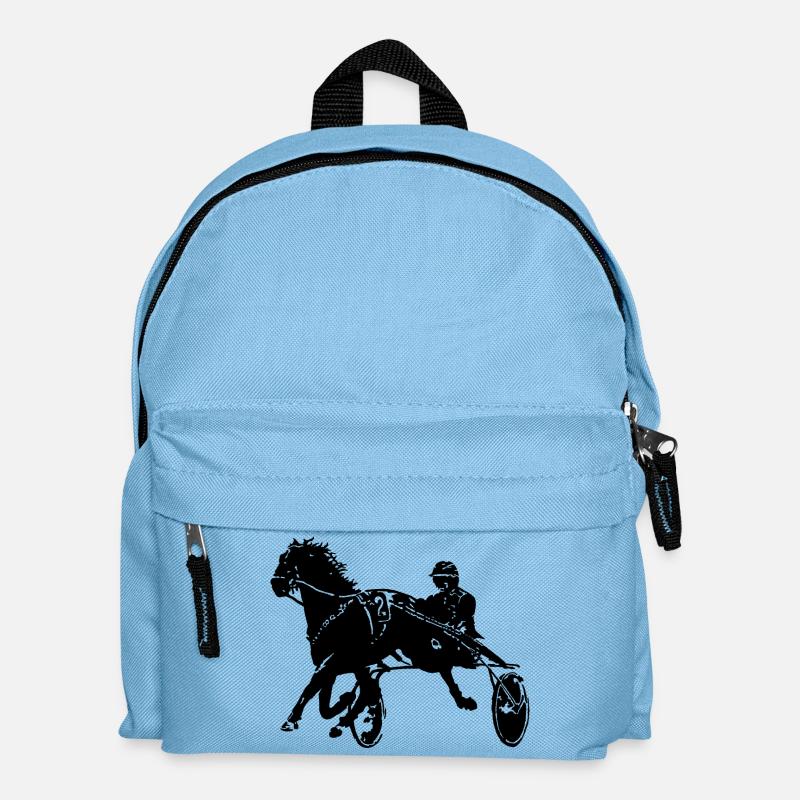 Trabrennen Traber - Kinder Rucksack - Hellblau