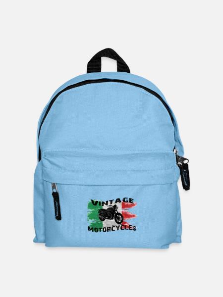 vintagemotorcyclesit - Kinder Rucksack - Hellblau