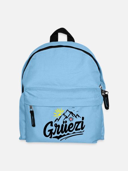 Schweizer Dialekt - Mundart Schweizerdeutsch Hallo - Kinder Rucksack - Hellblau
