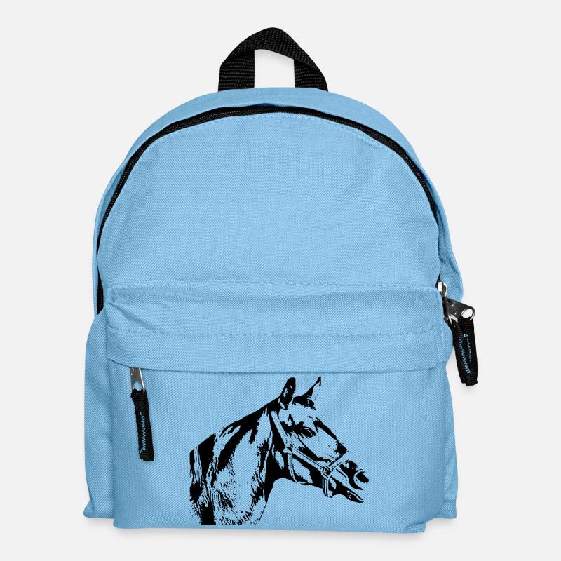Pferd - Kinder Rucksack - Hellblau