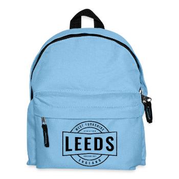  Leeds West Yorkshire England Emblem - Kinder Rucksack - Hellblau - Vorne