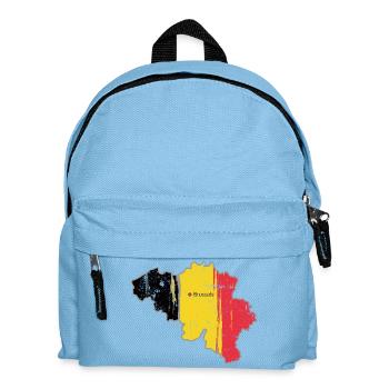 Belgische Flagge Karte von Brüssel - Kinder Rucksack - Hellblau - Vorne