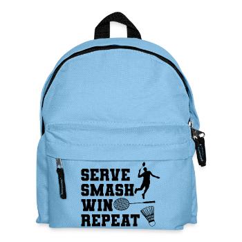 Serve Smash Win Repeat - Kinder Rucksack - Hellblau - Vorne