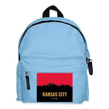 Kansas City Skyline Silhouette - Kids' Backpack - light blue - Front