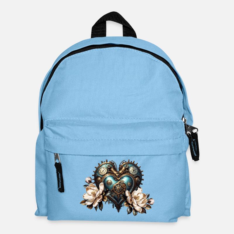 Wunderbares Steampunk-Herz - Kinder Rucksack - Hellblau
