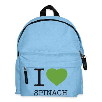 J’AIME LES ÉPINARDS Spinat - Sac à dos Enfant - bleu clair - Devant