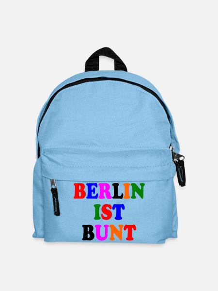 Berlin ist bunt - Kinder Rucksack - Hellblau