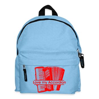 Ich liebe mein Akkordeon - Kinder Rucksack - Hellblau - Vorne