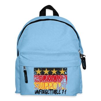 Deutschland Fahne Germany Support Fußball - Kinder Rucksack - Hellblau - Vorne