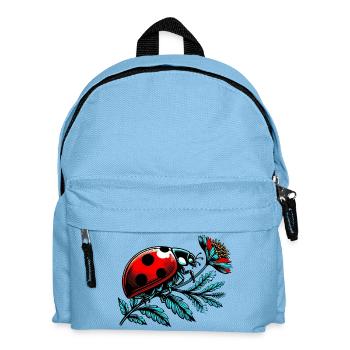 Marienkäfer - Kinder Rucksack - Hellblau - Vorne