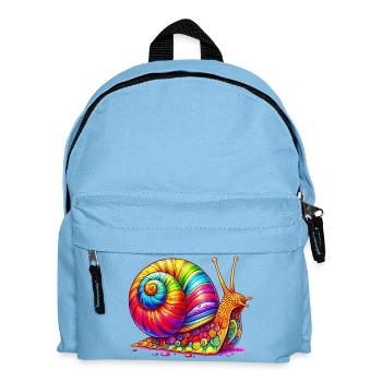 Schnecke - Kinder Rucksack - Hellblau - Vorne
